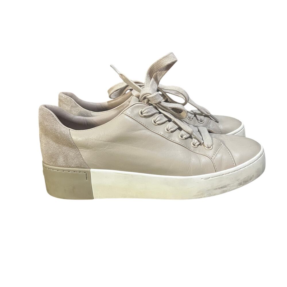Vince Off-White Leather & Suede Low-Top Sneakers 8 M